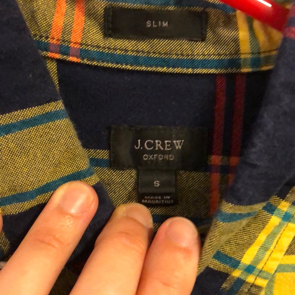 Slim Small J crew plaid shirt LIKE NEW - Picture 2 of 3